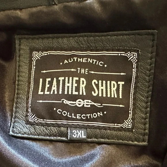 ODIN MFG X E-VILLE EMPIRE LEATHER RIDING SHIRT!!! EXCELLENT CONDITION!!! XXXL